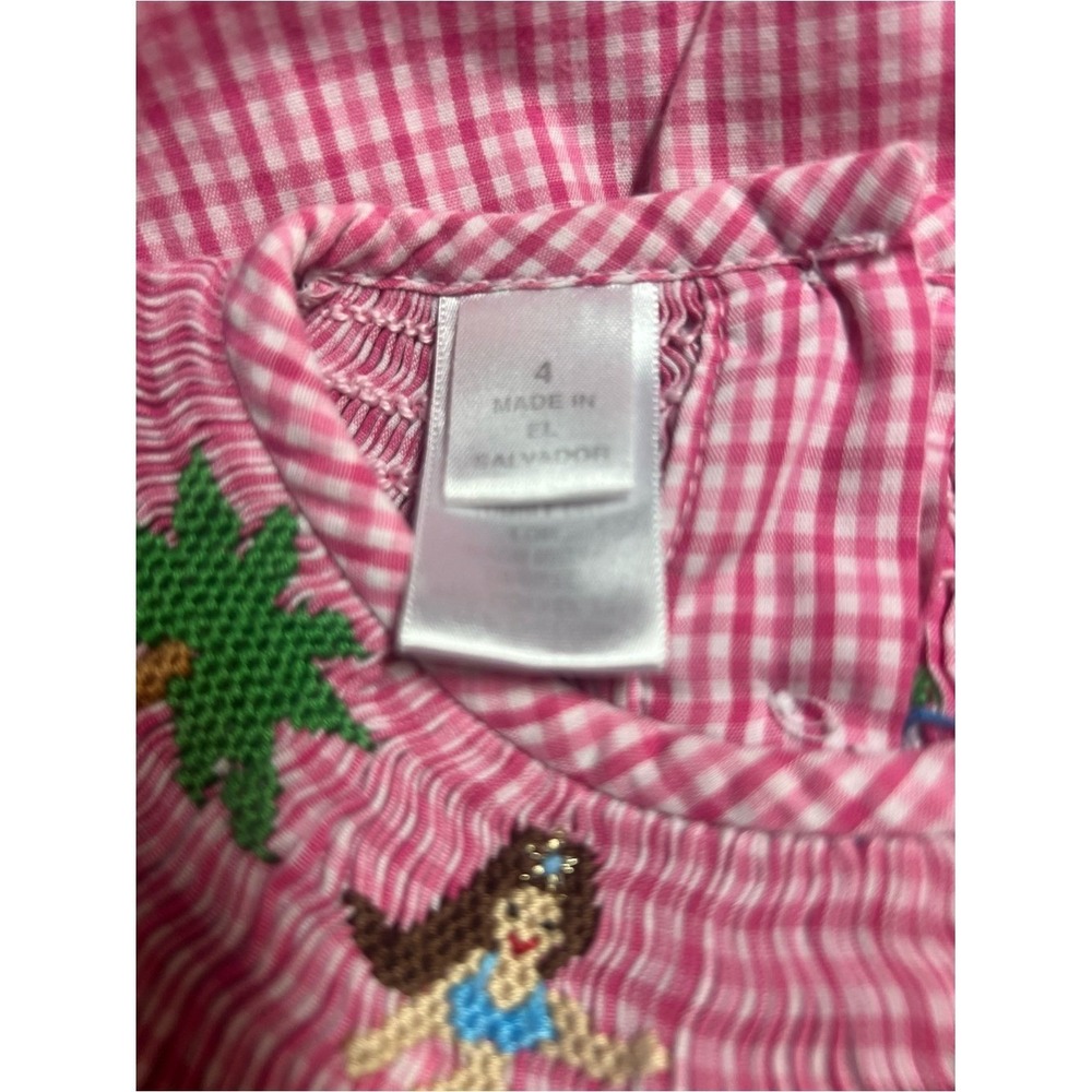 Bundle Smocked Bishop Dresses 3T 4T Pink Gingham Hula Paisley Sweet South - Picture 6 of 13